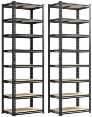 8 Tier Storage Shelves, Shelving Unit Load 352 LBS Per Shelf, Adjustable and by Durayloly