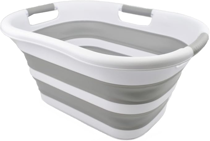 SAMMART 30L Collapsible Plastic Laundry Basket - Image 2