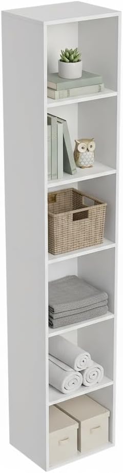 Wooden 6 Cube Storage Organizer, 6 Tier Storage Cubes Storage Display Cubby by NewBeth