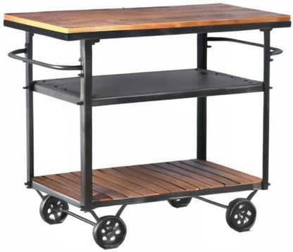 Diwhy Industrial 3 Tier Rolling Utility Storage Cart Wine Beverage, Metal Wine - Image 9