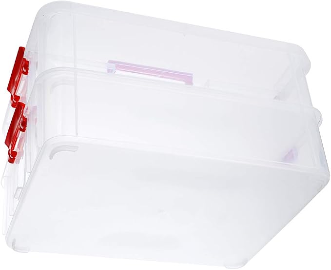 BTSKY 2 Layer Stack & Carry Box, Plastic Multipurpose Portable Storage - Image 7
