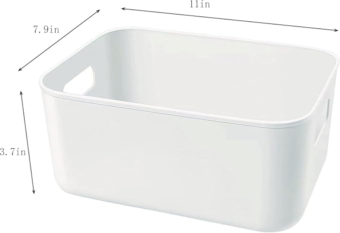 Set Of 6 Plastic Storage Bins, Versatile Kitchen Pantry Organization and Storage - Image 7