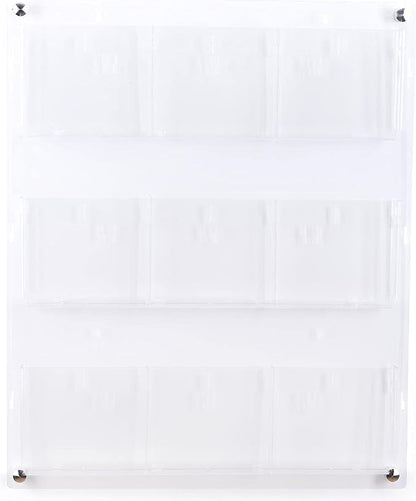 Displays2go 3-Tiered Clear Acrylic Magazine Rack, Adjustable, 9-18 Pockets - Image 4