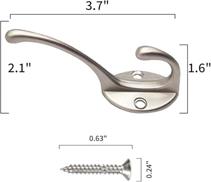 IBosins 30 Pack Heavy Duty Dual Coat Hooks Wall Mounted - Image 2