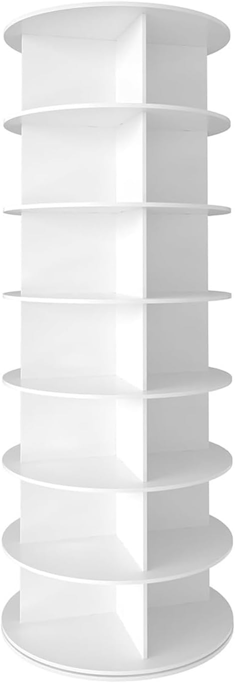 7 Tier Spinning Shoes Organizer Tower, Space-Saving 360° Revolving Shoe Rack by Unknown