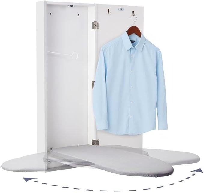 Ivation Wall-Mounted Swivel Ironing Board Cabinet, Foldable Ironing Storage by Ivation