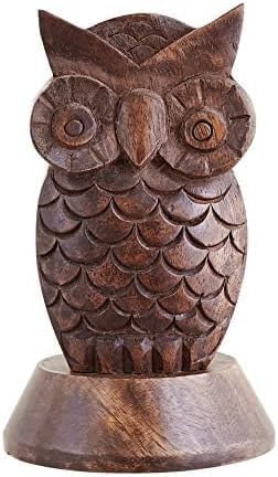 Stocking Stuffers Wooden Owl Glasses Holder Night Stand Reading Eyeglass - Image 4