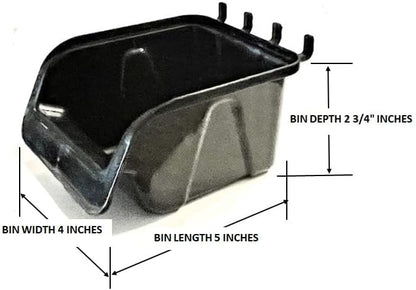 WallPeg 12 Black PEGBOARD Bins - Image 3