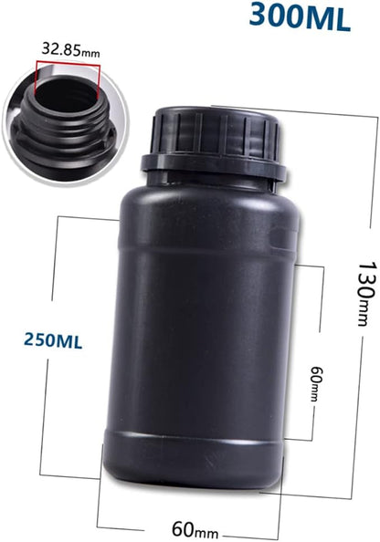 GLEAVI 6pcs Black Plastic Storage Bottles - Image 3