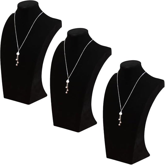 3Pcs Necklace Bust Stand for Selling, Jewelry Necklace Organizer Rack for Shop by FocusOnJewelryDisplay