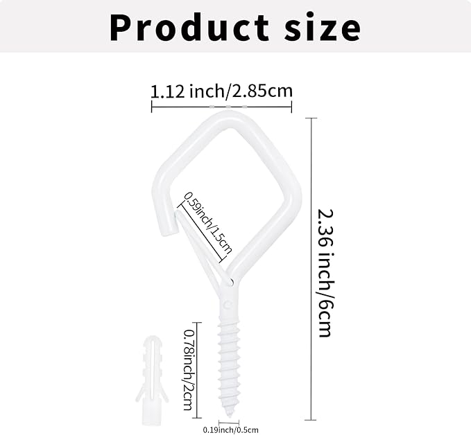20PCS Eye Screw Hooks for Hanging Heavy Duty - Image 5