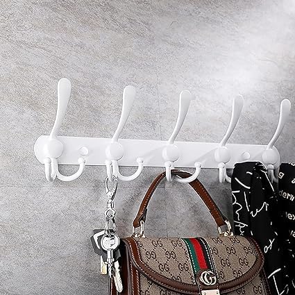 GlazieVault White Coat Hooks for Wall - Image 6