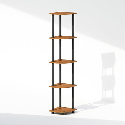 Furinno Turn-N-Tube Storage Shelves, 5-Tier Book Shelf, Corner Shelf - Image 7