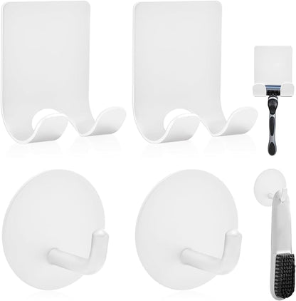Diesisa Razor Holder for Shower + Adhesive Wall Hooks, Premium 304 Stainless by Home