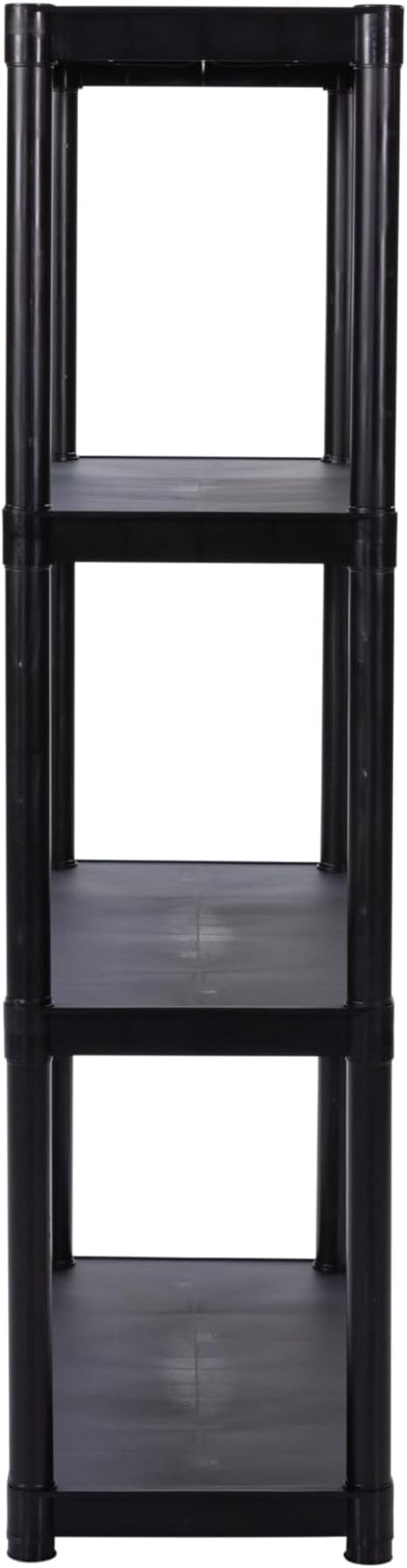 4-Shelf Plastic Storage Shelving Unit, Freestanding Organizer Utility Rack - Image 11