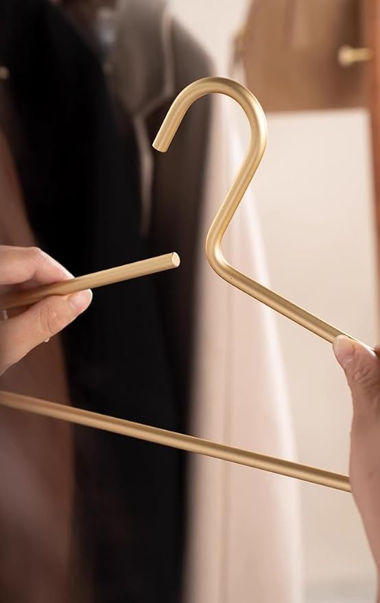 Premium Matte Gold Aluminum Coat Hangers 100 Piece Set, 16.5” Extra Smooth & - Image 9