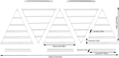10PCS Triangular Nail Polish Racks, 5 Tiers Wall-Mounted Nail Polish Racks - Image 3