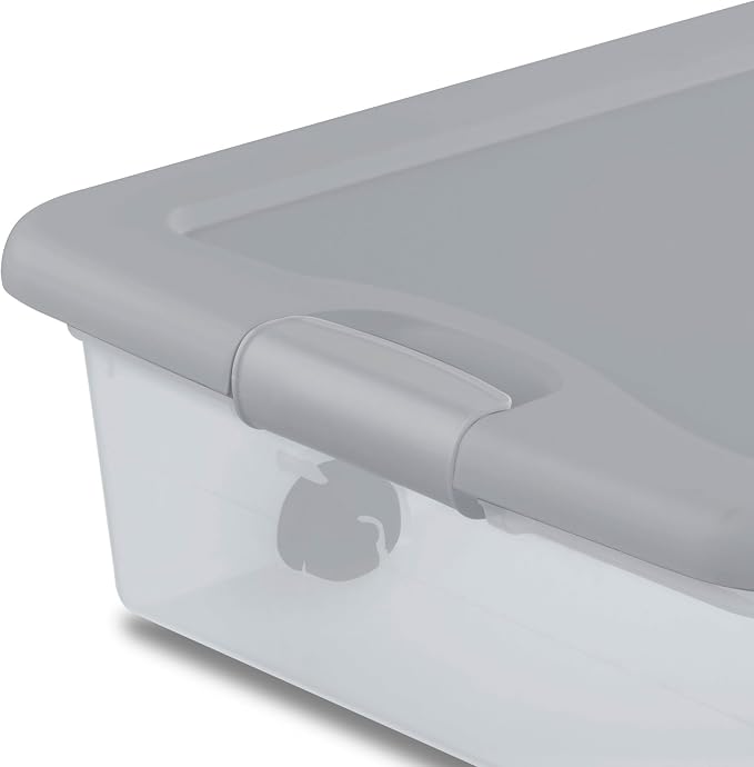 Sterilite 12 Pack Wheeled Under Bed Storage Container, 56 Qt Plastic Bin - Image 7