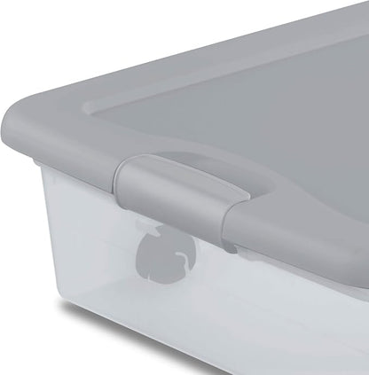 Sterilite 12 Pack Wheeled Under Bed Storage Container, 56 Qt Plastic Bin - Image 7