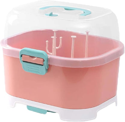flexman Bottle Drying Rack Storage, Large Nursing Bottle Storage Box Organizer by flexman