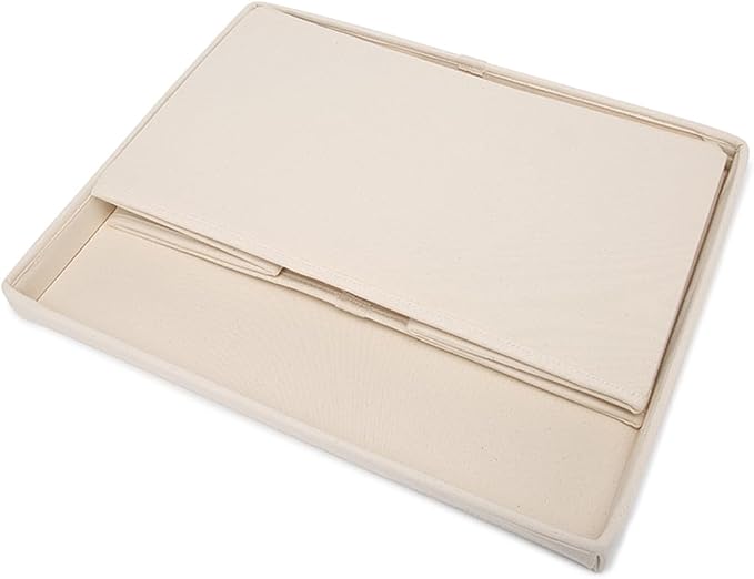Foldable Storage Bins with Lids Cotton Canvas Rectangular Storage Box Ideal - Image 6