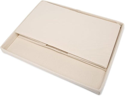 Foldable Storage Bins with Lids Cotton Canvas Rectangular Storage Box Ideal - Image 6