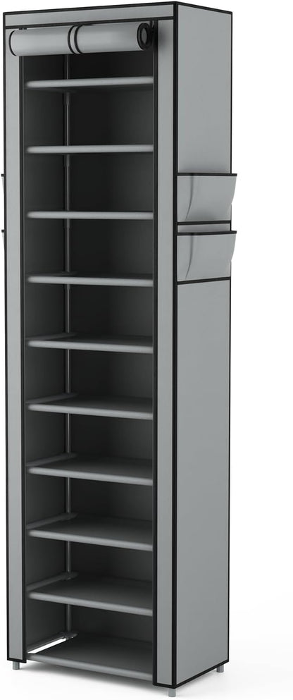 VTRIN Vertical Narrow Shoe Rack Organizer Tall Shoe Rack - Image 8