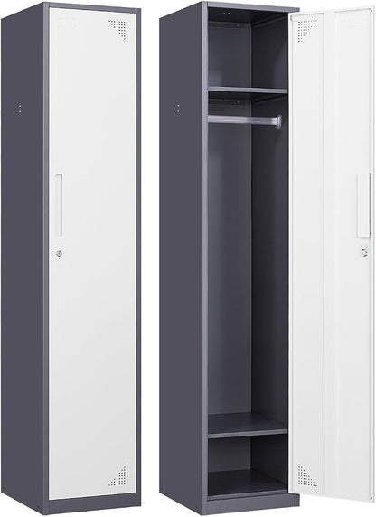 Metal Locker for Home, Dressing Room, Lockable Locker Cabinet by Anxxsu