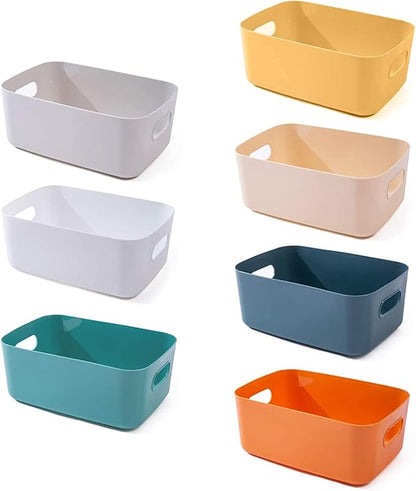 OWill 7 Pack Plastic Storage Bins, 4.2L Small Organizer Baskets by OWill
