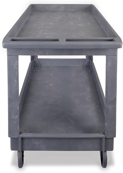 40" X 24" 2 SHELF UTIL CART GRAY - Image 3
