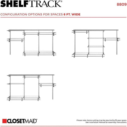 ClosetMaid ShelfTrack Wire Closet Organizer System, Adjustable from 5 to 8 Ft. - Image 5