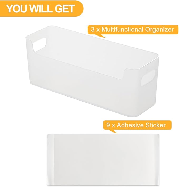 3 Pcs Kitchen Cabinet Door Organizer, Adhesive Mount Inside Cabinet Door Storage - Image 7