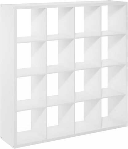 Furinno Cubicle Book Shelf, 16-Cube Bookshelf, Extra Thick Frame Reversible - Image 9