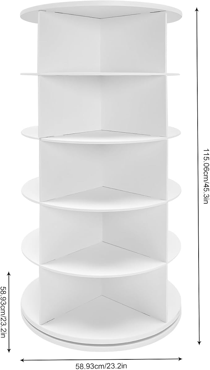 LYNICESHOP 5 Tier Rotating Shoe Rack 360° Freestanding Shoe Organizer | Holds - Image 3