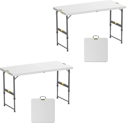 FanttikOutdoor 4ft Portable Folding Table, One-Handed Height Adjustment by FanttikOutdoor%C2%AE