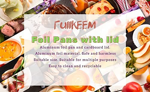 1 Lb Small Aluminum Pans with Lids Tin Foil Pans Disposable Cookware- Cardboard - Image 9