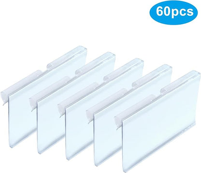 60pcs Basket Labels Clip On, Plastic Wire Shelf Label Holder - Image 5