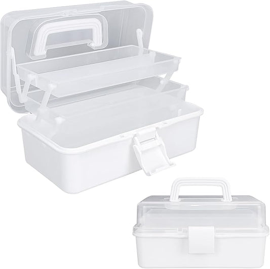 10Inch Tackle Box Organizer and Storage, Three-Layer Sewing Box by LUOKER
