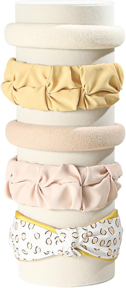 Vertical Headband Holder Organizer, Soft Velvet Tower Hairband Stand Display by FocusOnJewelryDisplay