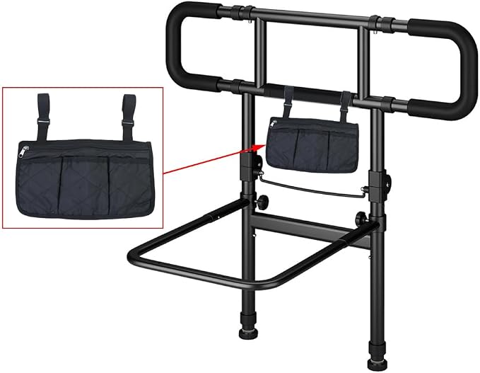 Bed Rails Bag with Cup Holder Phone Pouch 4 Pocket Storage Organizer Bag - Image 7