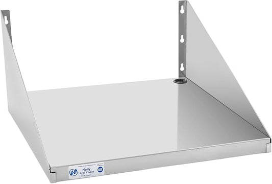 Hally Stainless Steel Microwave Shelf 24"x24" 200 lb, NSF Commercial Heavy Duty by HallySinksTablesH