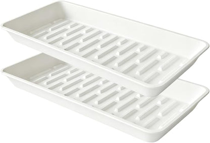 2 Pack Plastic Plant Tray Saucer Rectangular 20 21 Inch, Planter Trays Saucers by Afrine