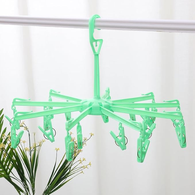 DurReus Foldable Clip Drip Laundry Hanger Portable Plastic Hanging Dryer - Image 2
