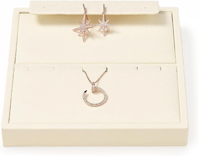 Oirlv Microfiber Jewelry Display Storage Tray Pendant Stud Earrings Tray by Oirlv