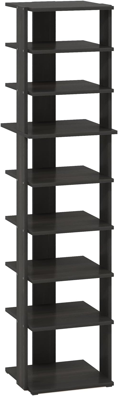 Furinno Compact Vertical Shoe Rack, 9-Tier Narrow Shoe Organizer, Free Standing - Image 6