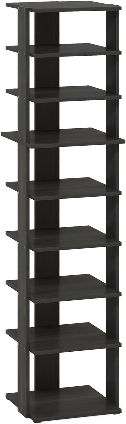 Furinno Compact Vertical Shoe Rack, 9-Tier Narrow Shoe Organizer, Free Standing - Image 6