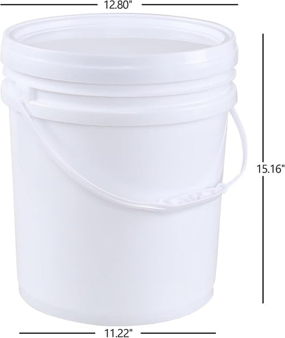 7 Gallon White Plastic Food Storage Bucket - Image 2