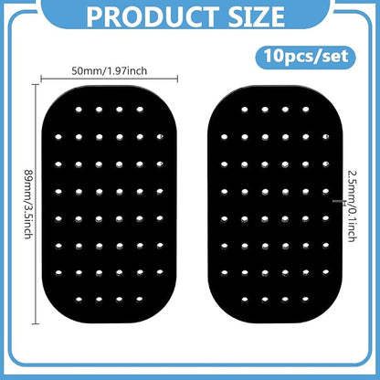 GOMAKERER 10 Pcs Acrylic Earing Display Cards, 44 Holes Black Acrylic Ear Stud - Image 2
