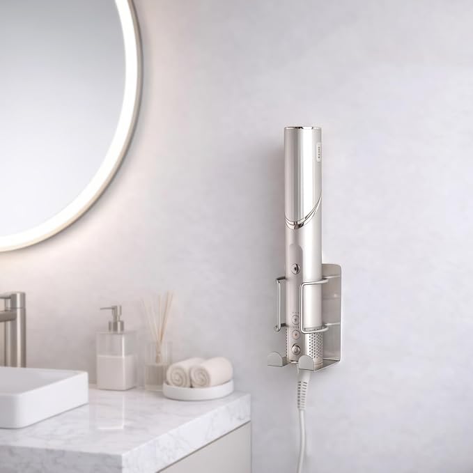 Curling Iron Holder, Stainless Steel Flat Iron Holder Wall Mount, Hair - Image 7
