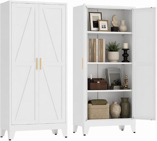 61"H Kitchen Pantry Storage Cabinet, Farmhouse Pantry Cabinet, Tree Doors by FIRMET